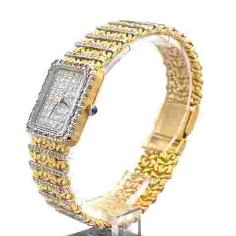 Lucian Piccard Watch Diamond Gold Ladies Women's 18k Solid Gold