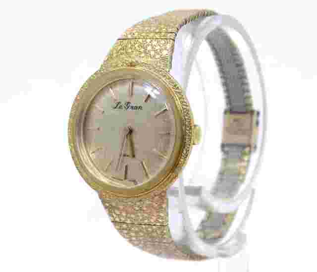 Vintage Ladies LE GRAN 8020 7440 B 18k Gold Plated 17 Jewel Hand Winding Watch