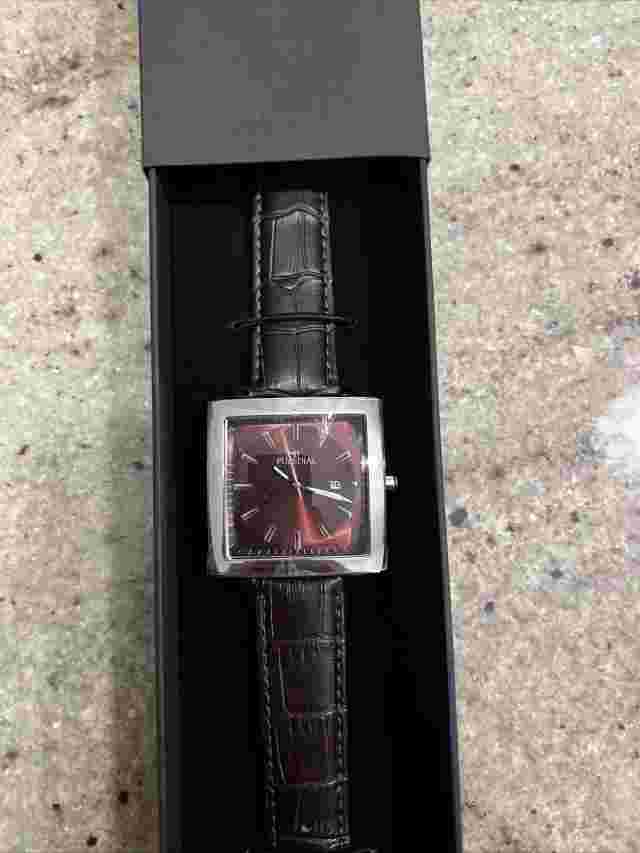 Puredial Square Legacy Brown Dial 42 mm x 42 mm Miyota Quartz w Brown Leather