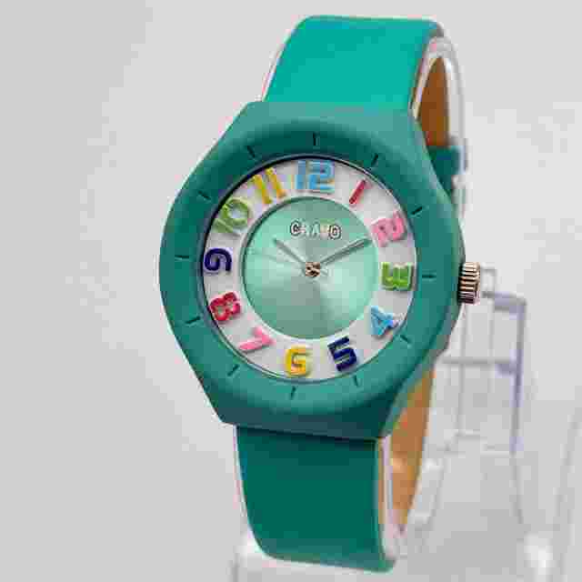 Women's CRAYO "Crazy for Color" Blue-Green Analog Quartz Watch, 36mm, Runs