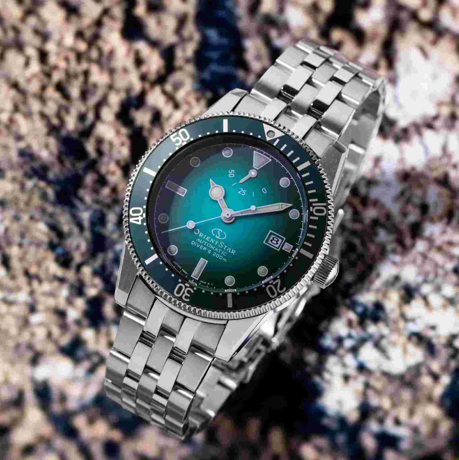 ORIENT STAR Mechanical M42 Diver 1964 Green Dial Watch AU0602E Made in Japan