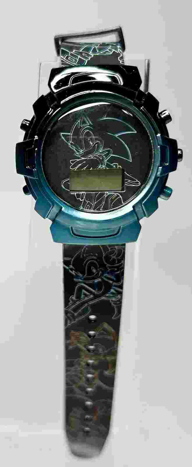 SEGA Black Turquoise Light Up Sonic the Hedgehog Watch