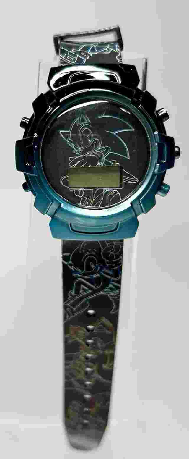 SEGA Black Turquoise Light Up Sonic the Hedgehog Watch