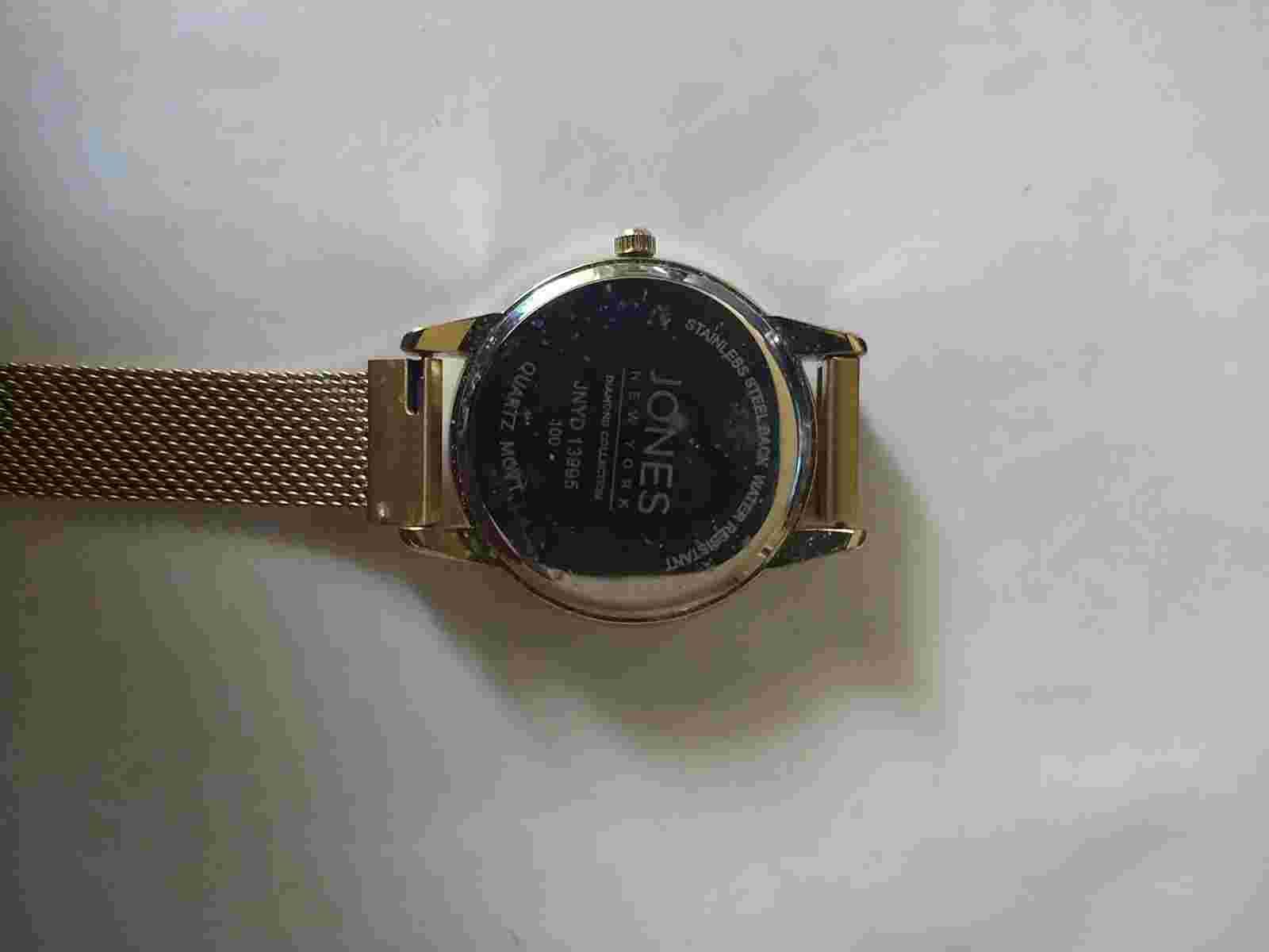 JONES New York Diamond Magnetic Mesh Band Quartz Analog Women's Watch