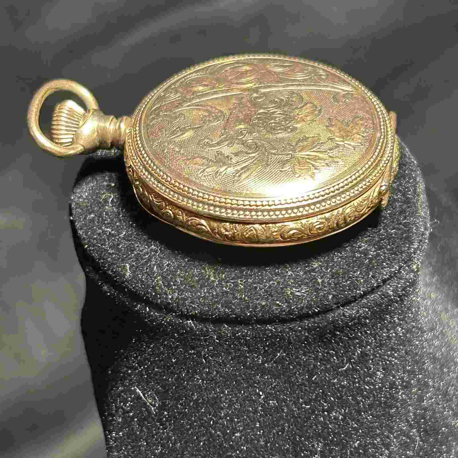 VTG 14K Gold Filled Seth Thomas 5269370 Missing Crystal + Small Hand