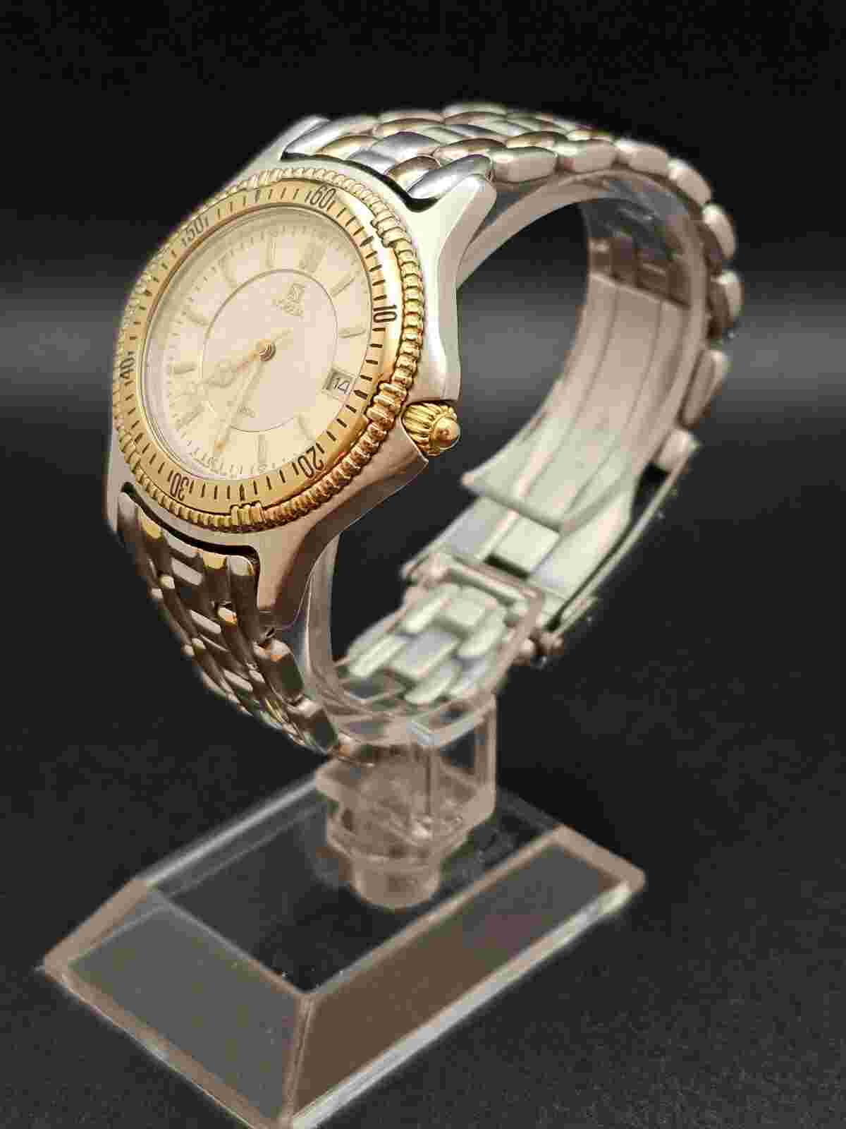 Vintage 90s Noblia ‘12’ Meter Silver And Gold Tone Watch WR 200 M New Battery