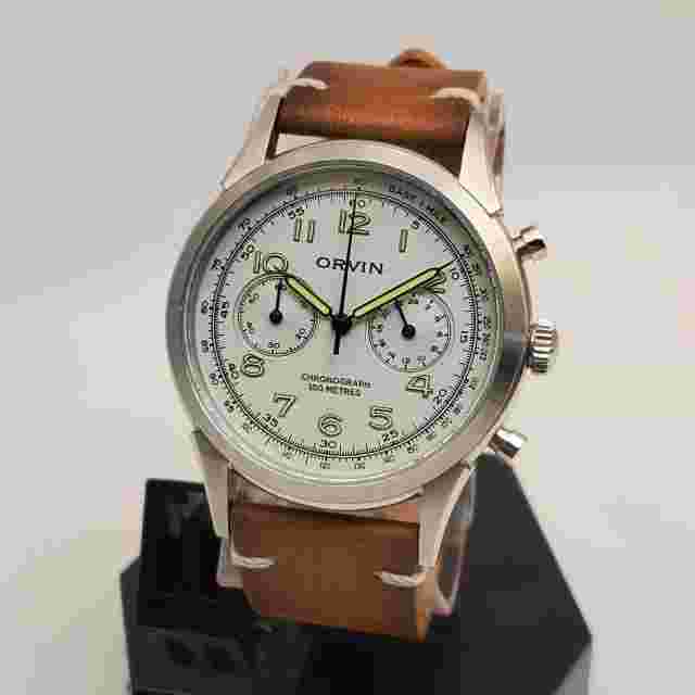 ORVIN MIDNIGHT TACHYMETER CHRONOGRAPH WATER RESISTANT 100M MEN'S WATCH