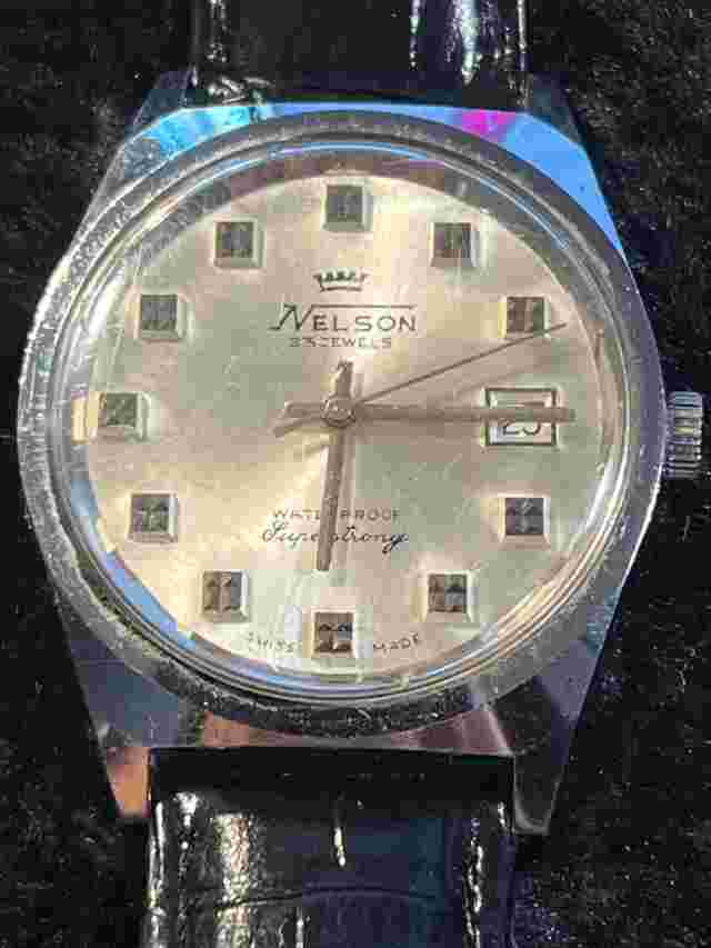Nelson 23J Superstrong Swiss Made All Over The World New battery/leather band