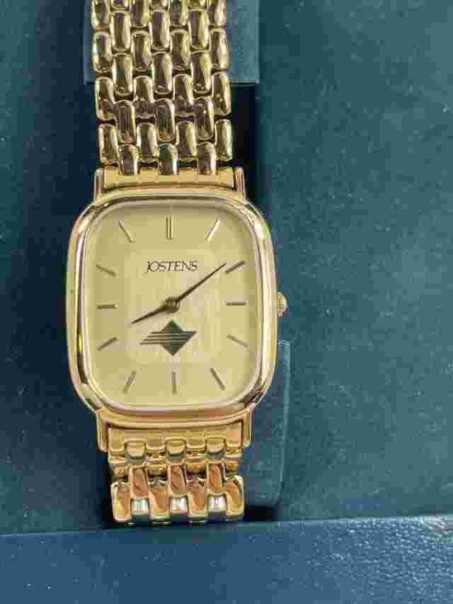 Jostens  Watch Gold-Plate Vintage Swiss  Quartz Wristwatch New Stock W/ Box