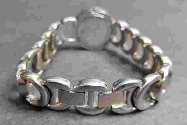 Steel by Design Women Watch Silver Tone Band Water Resistant Quartz Swiss AS IS