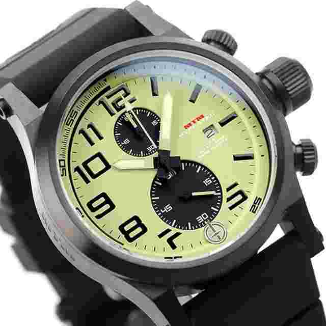 MTM HC2-SB4-LUMI-BR2B-A Hypertech Chrono 2 Quartz Pale Green w/Box unused Auth