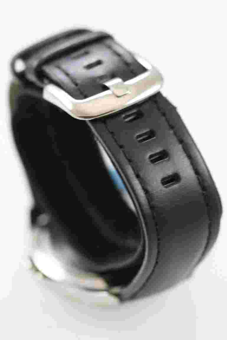 Sierra Club Watch Men Stainless St WR Black Leather Day Date 24hr White Quartz