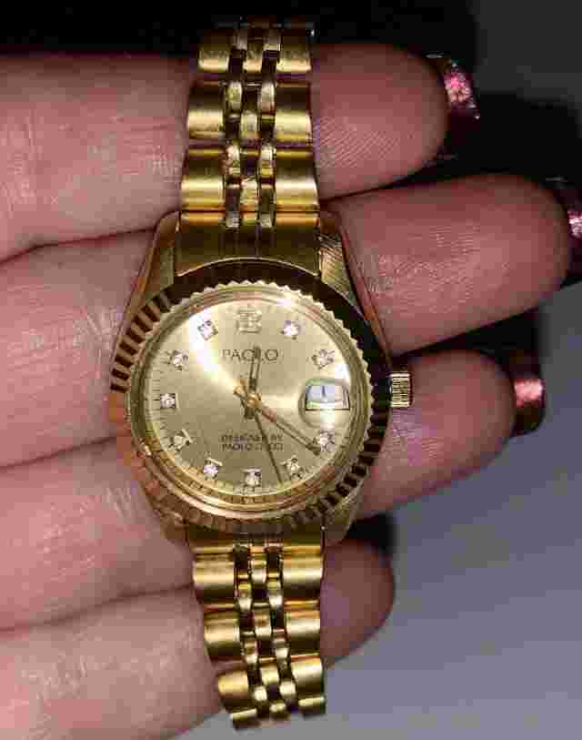 PAOLO GUCCI Vintage Women’s Crystal Detail Quartz Bracelet Watch!