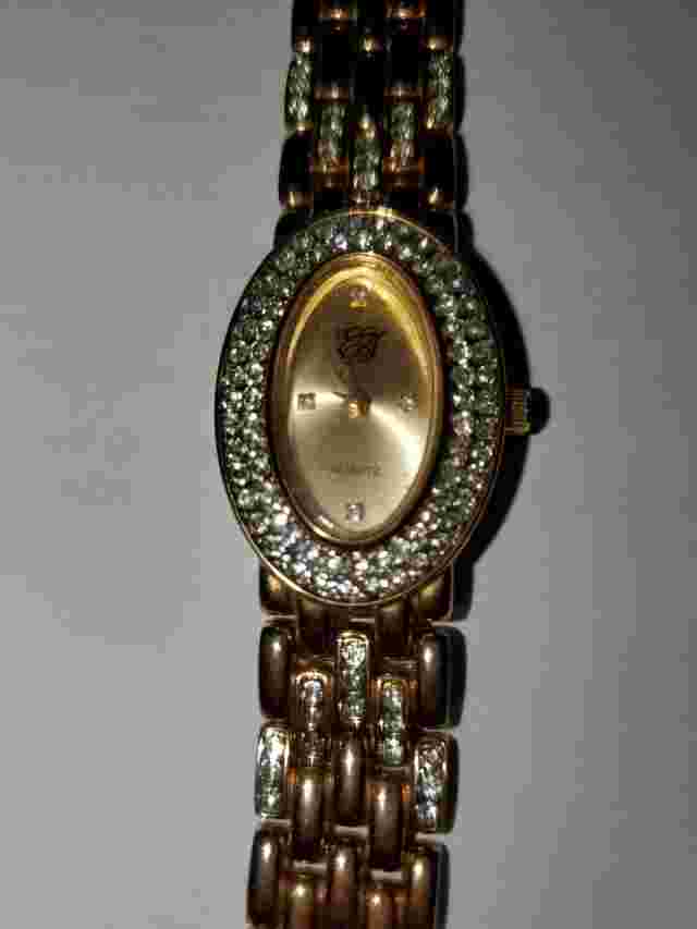 Elizabeth Taylor Goldtone Oval Face Watch