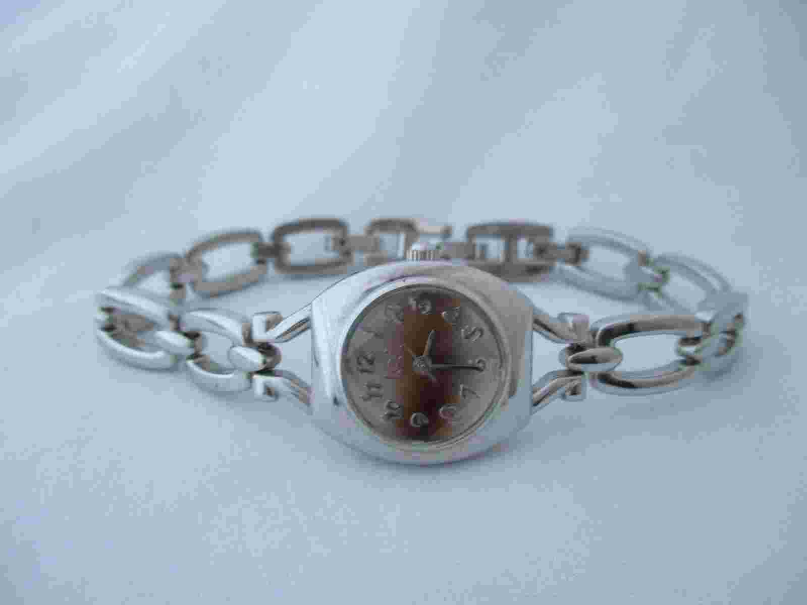 Lei Women's Silver Toned Bracelet Band Analog Watch