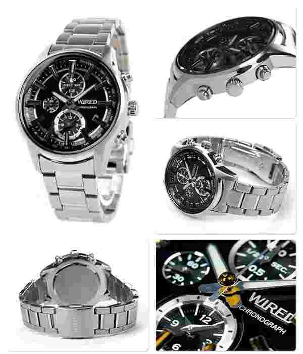 WIRED Men's Chronograph Watch AF8T29X By SEIKO