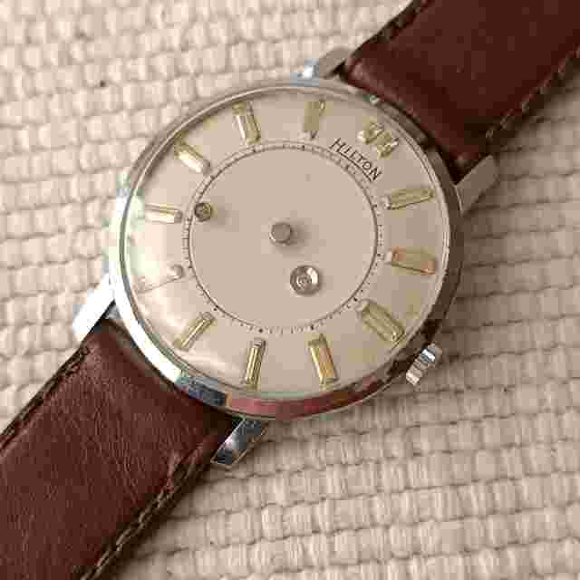 ELEGANT HILTON MANUAL WIND MISTERY DIAL MOVEMENT CAL P330 SWISS WATCH FROM Ca70S