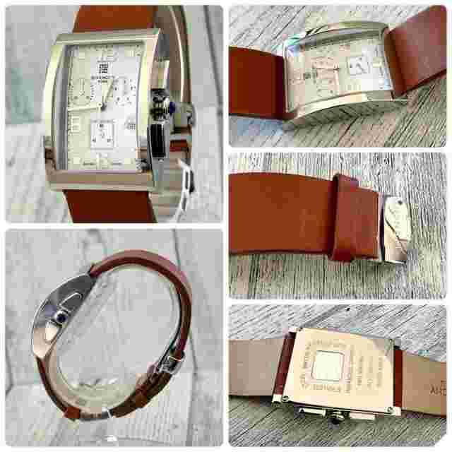 GIVENCHY Brown and White Watch Working Used Excellent+ Japan