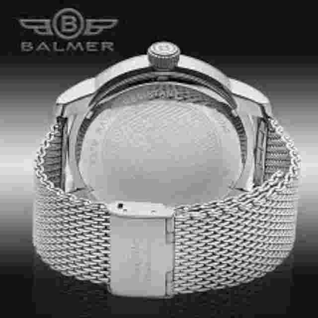 NEW Balmer 14058 Men's Noble Collection Swiss Chrono Silver Steel Watch nobel