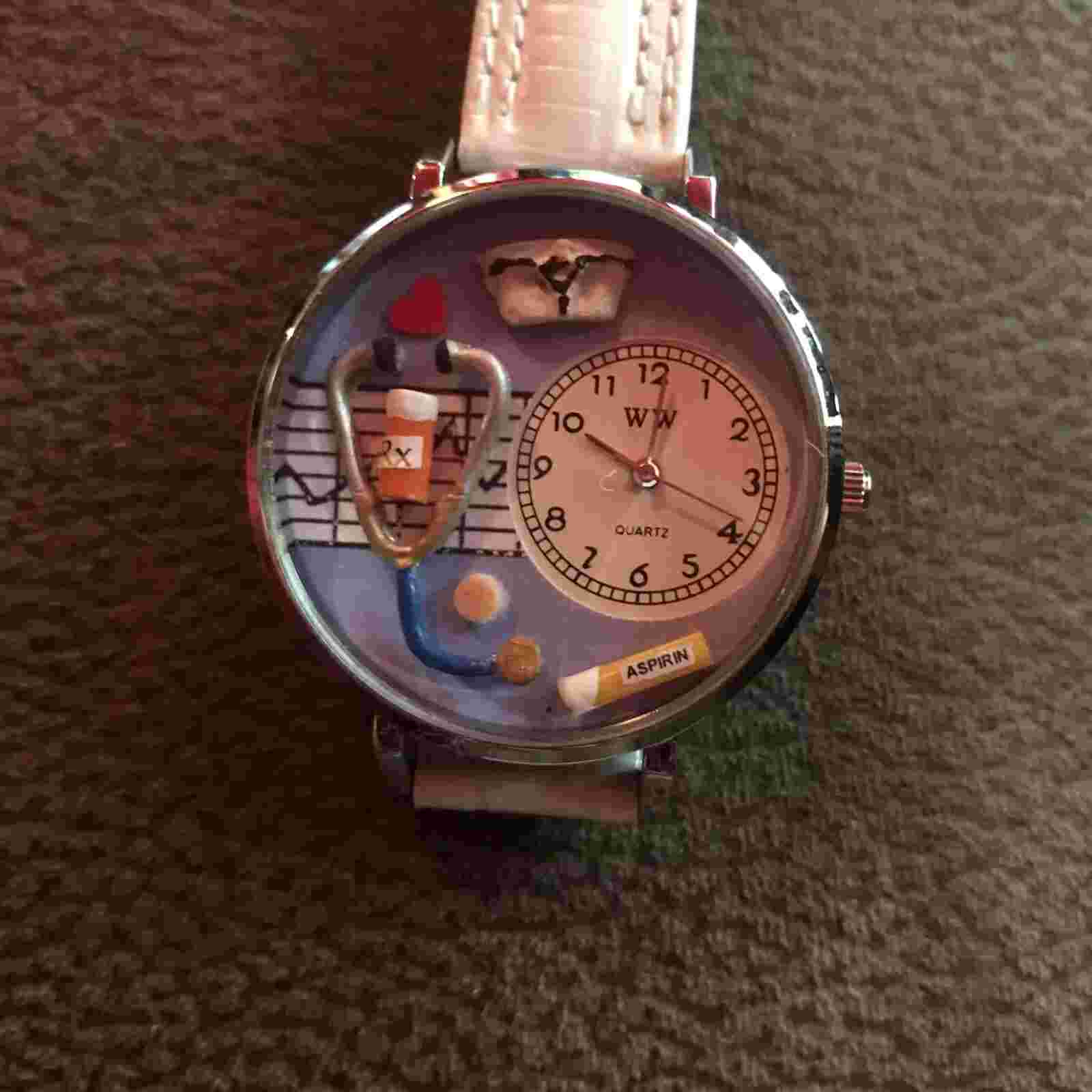 WHIMSICAL WATCHES NURSE BLUE WATCH-- , unisex, handcrafted