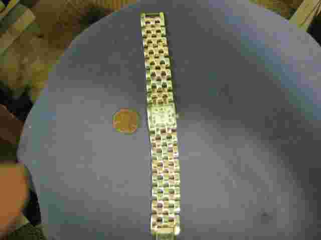 #409 ladys sterling silver ANNE KLEIN quartz watch bracelet