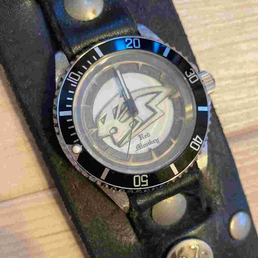 BANDAI Watch Quartz Analog Leather White Black SS TIGER & BUNNY Tested Japan