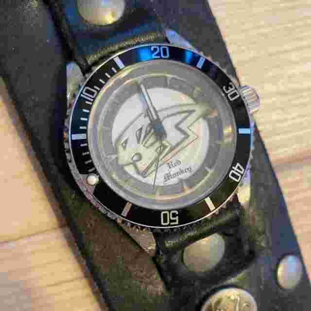 BANDAI Watch Quartz Analog Leather White Black SS TIGER & BUNNY Tested Japan