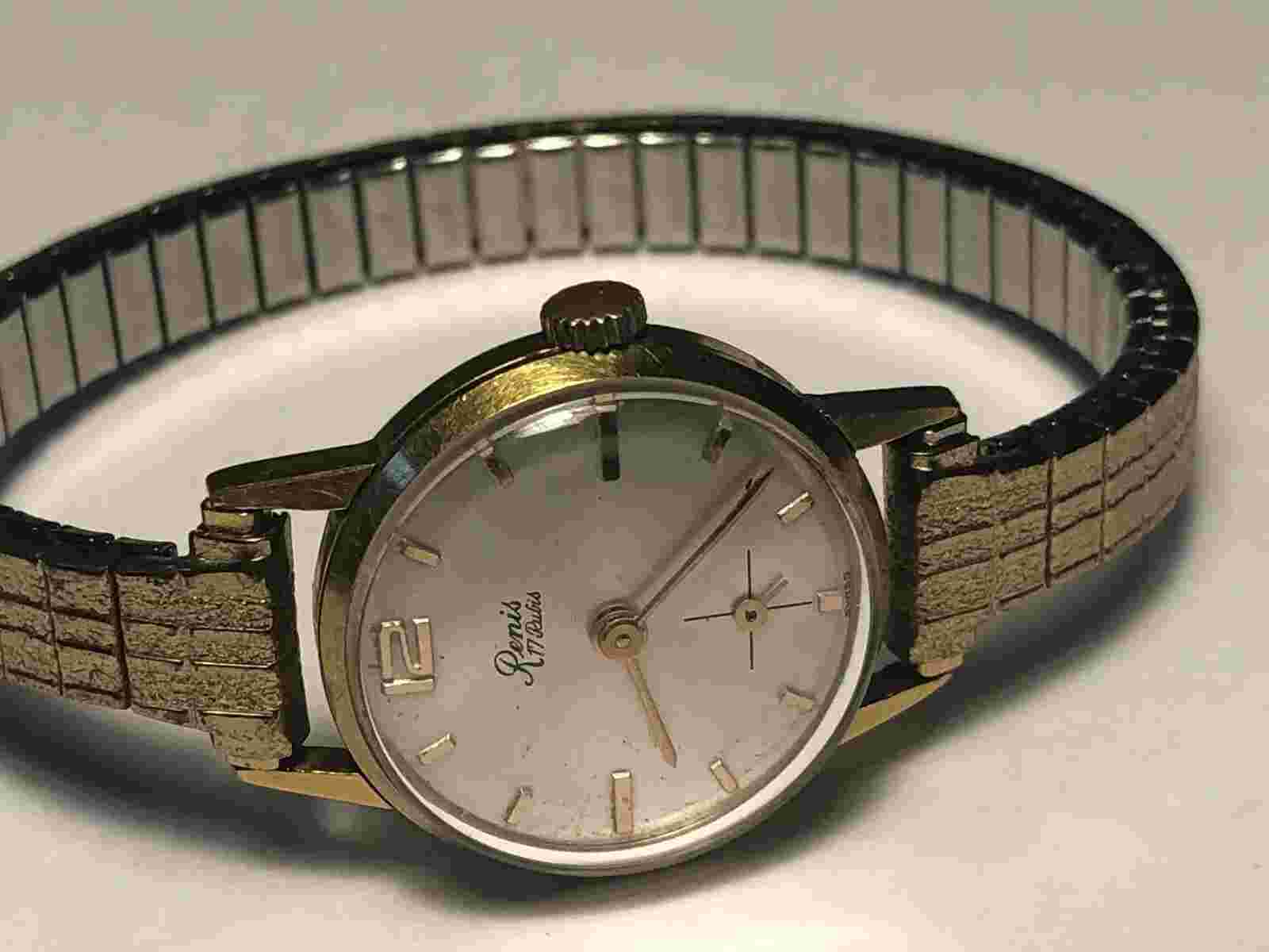 VINTAGE RENIS SWISS MADE LADIES WIND-UP WRISTWATCH UNITAS 6365 RUNS