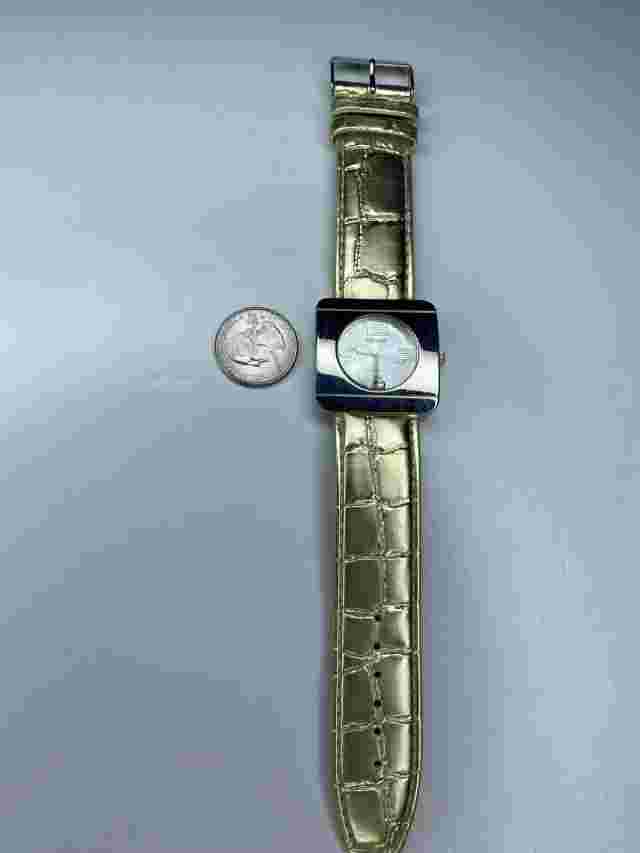 Bijoux Terner Black Band Quartz Japan Movt 5249 Stainless Back With Tag