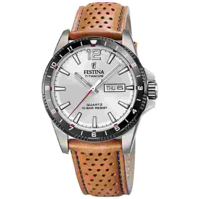 Festina F20699/1 Men's Grey Dial Titanium Wristwatch
