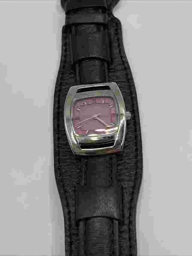 Levi Strauss Signature Women's Quartz Watch Black Leather Band- New Battery
