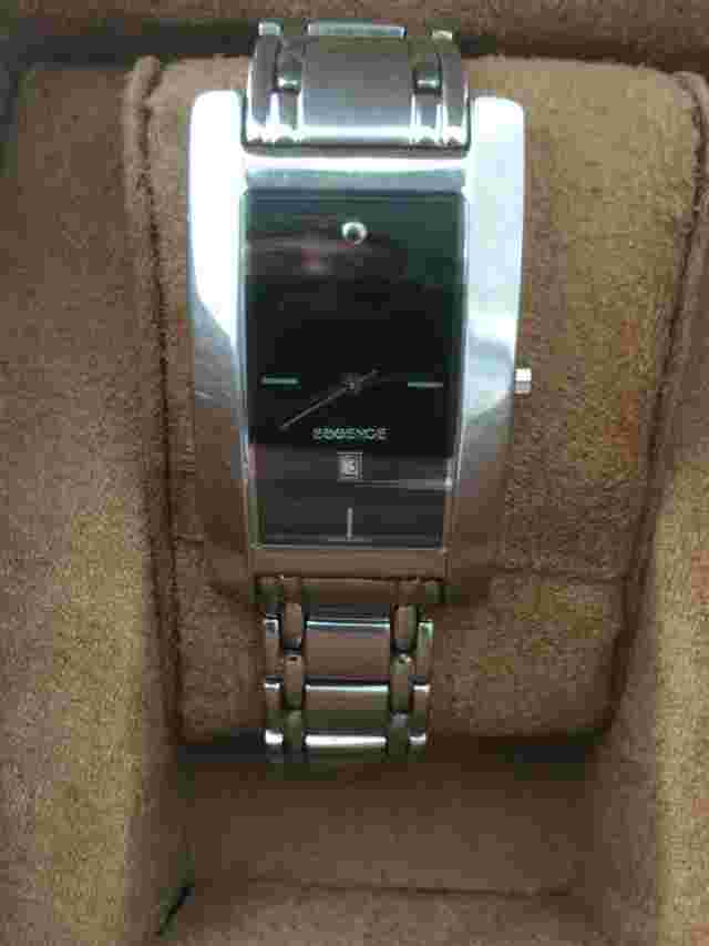 Essence Mens Swiss Quartz Sapphire Date Bracelet Watch ES5796ME