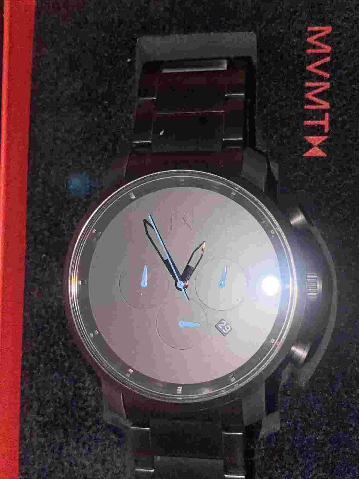 MVMT Men's Airhawk Chronograph Black Stainless Steel Bracelet Watch 280000232