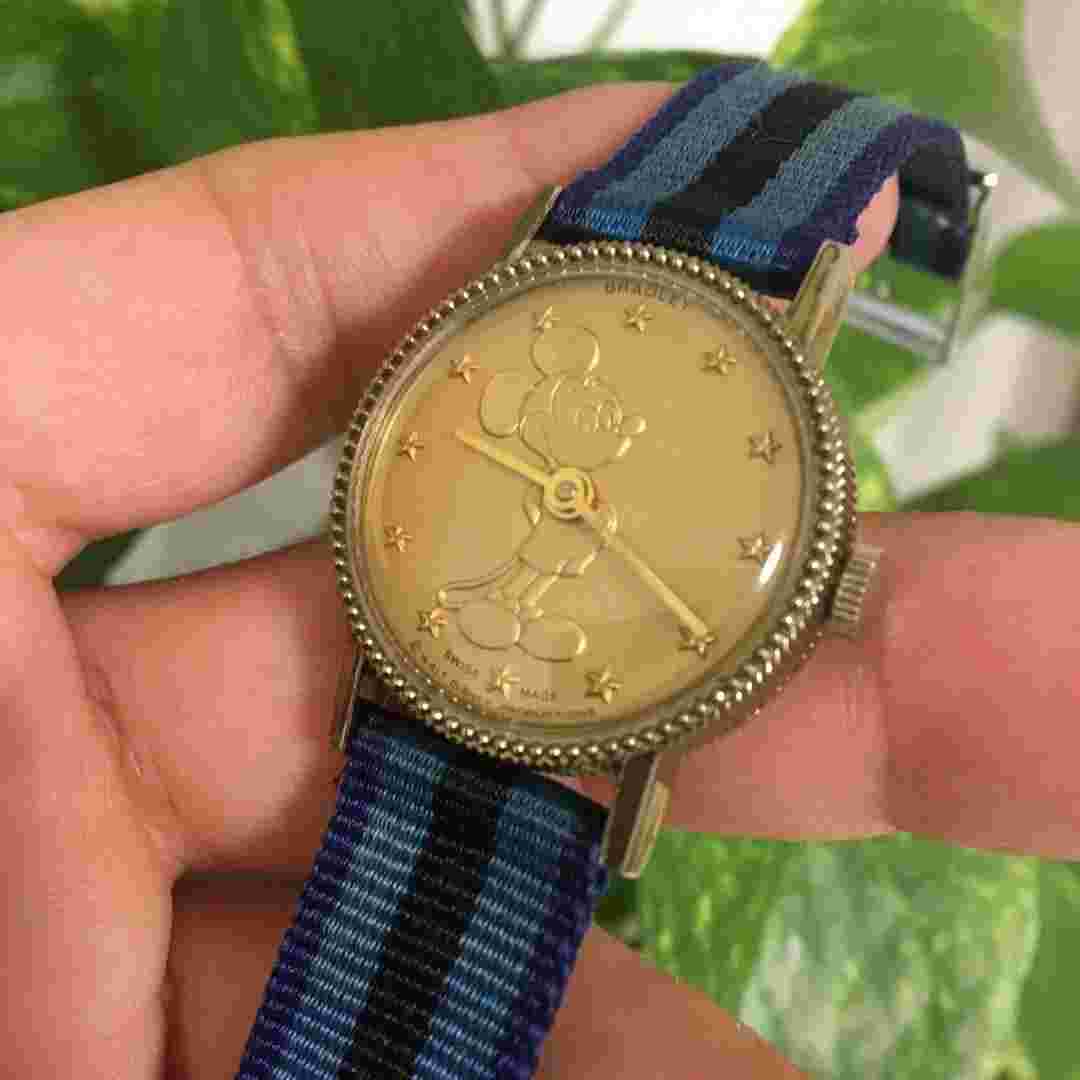 Retro BRADLEY Mickey Mouse wristwatch Mechanical (Manual) Unisex Adults Japan