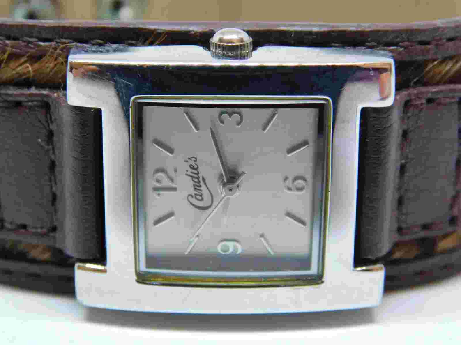 Candie's Leopard Quartz Analog Women's Watch Sz. 6 1/2" New Battery