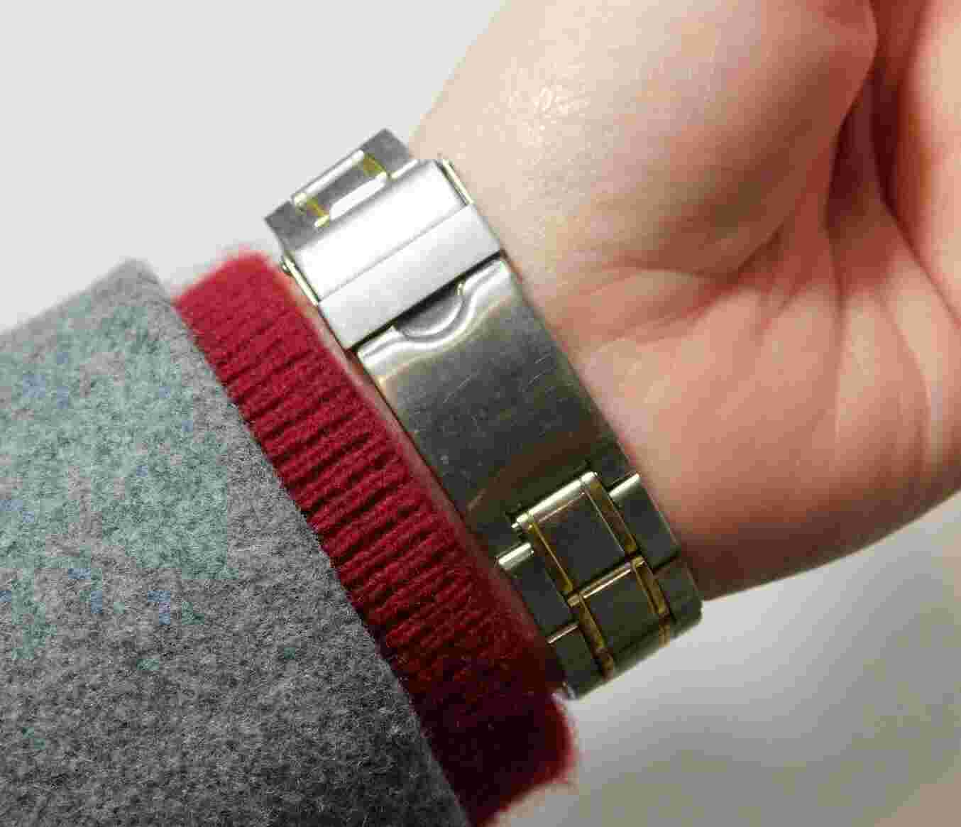 Vtg Bijoux Terner Quartz Men's Watch Silver Gold Tone Japan Movt St. Steel 1j109