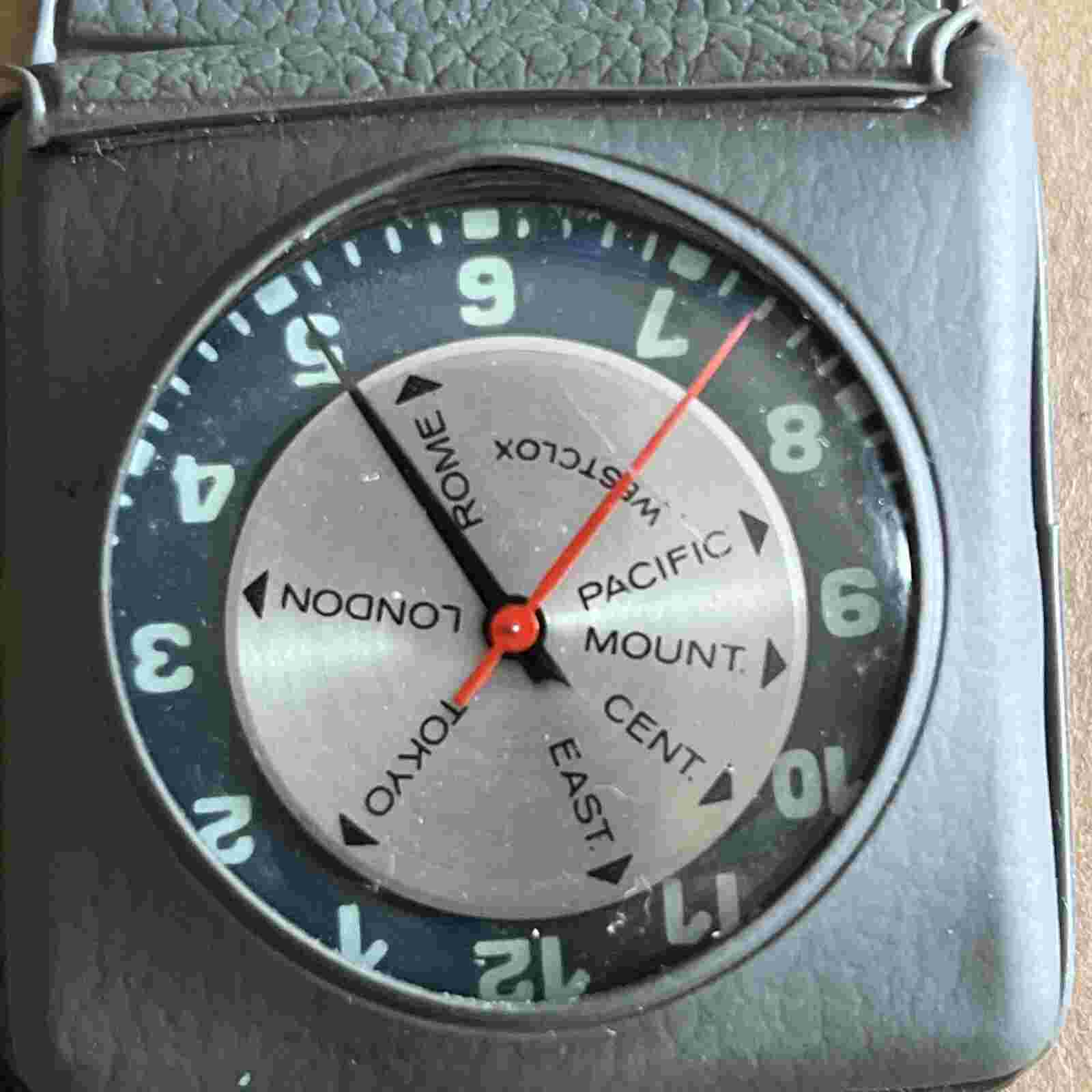 Westclox Vintage Johnny Zero Air Force Style Pocket Watch With World Time