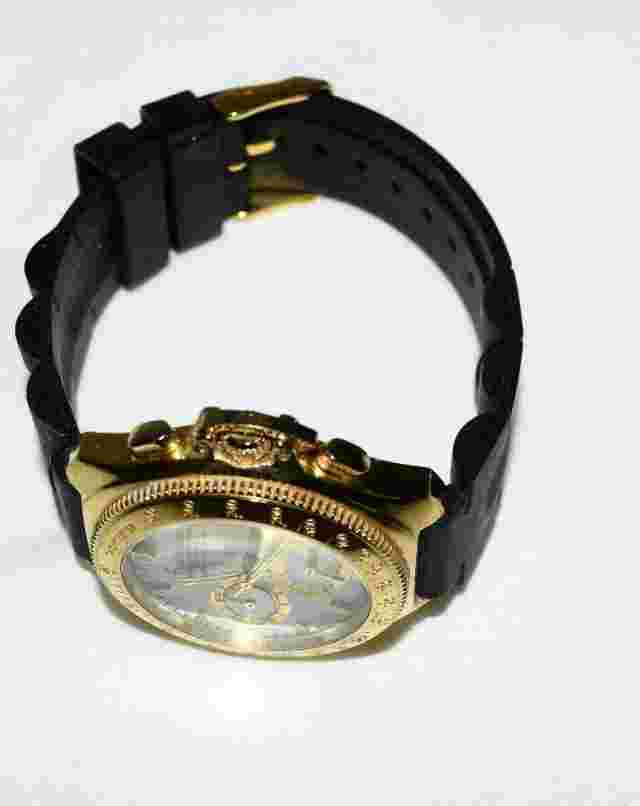 Freelook Women HA6303RG-9 Aquamarina III White/Black Silicone Band Gold Watch