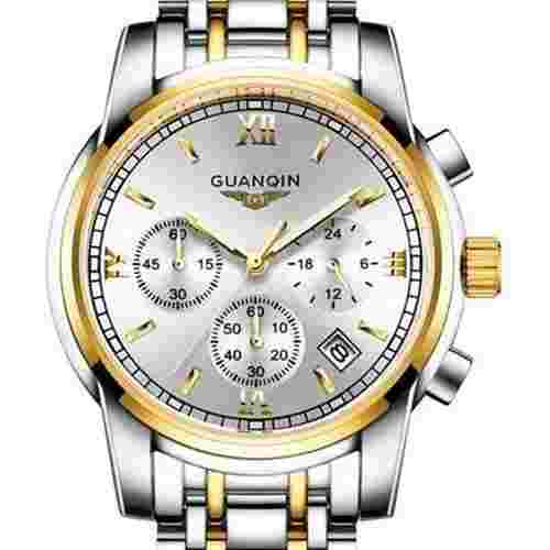 GUANQIN Fashionable Branded Business Watch - Men's / Gents - Stainless Steel