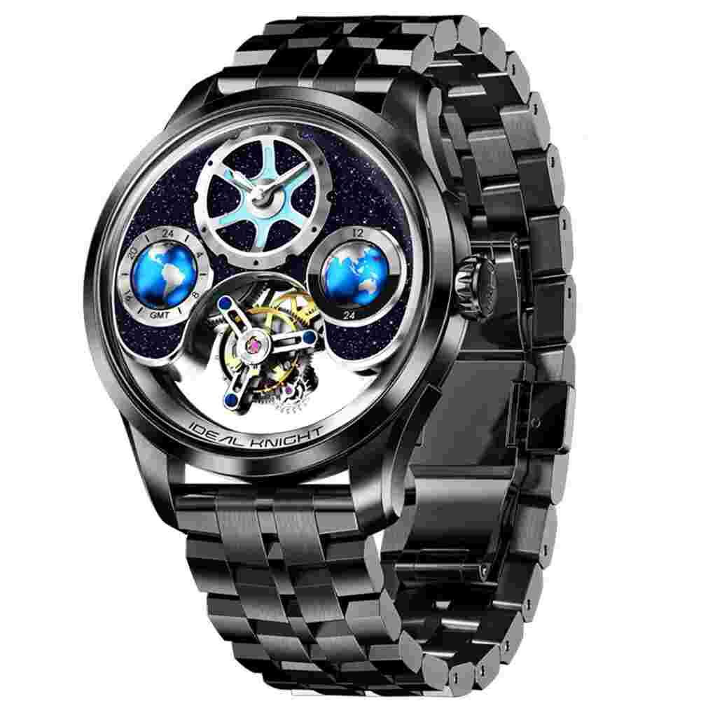 Men's Watches Advanced Tourbillon Automatic Mechanical Wristwatch Waterproof Lu