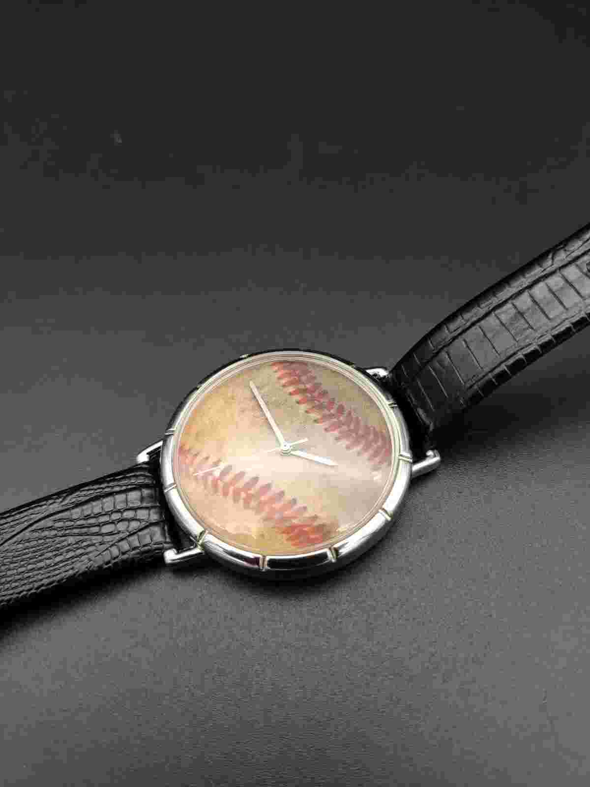 Whimsical Watches Unisex N0840017 Football Lover Gold-tone Black Leather Watch