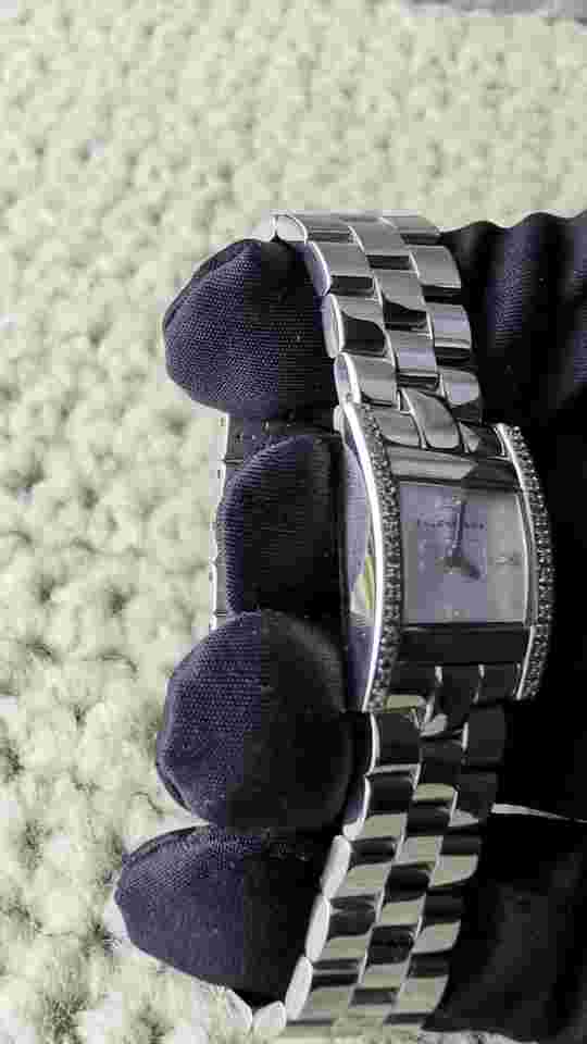 Wristwatch Balenciaga Paris 0547 Stone Bezel GOAC Water Resistant Silver Dial