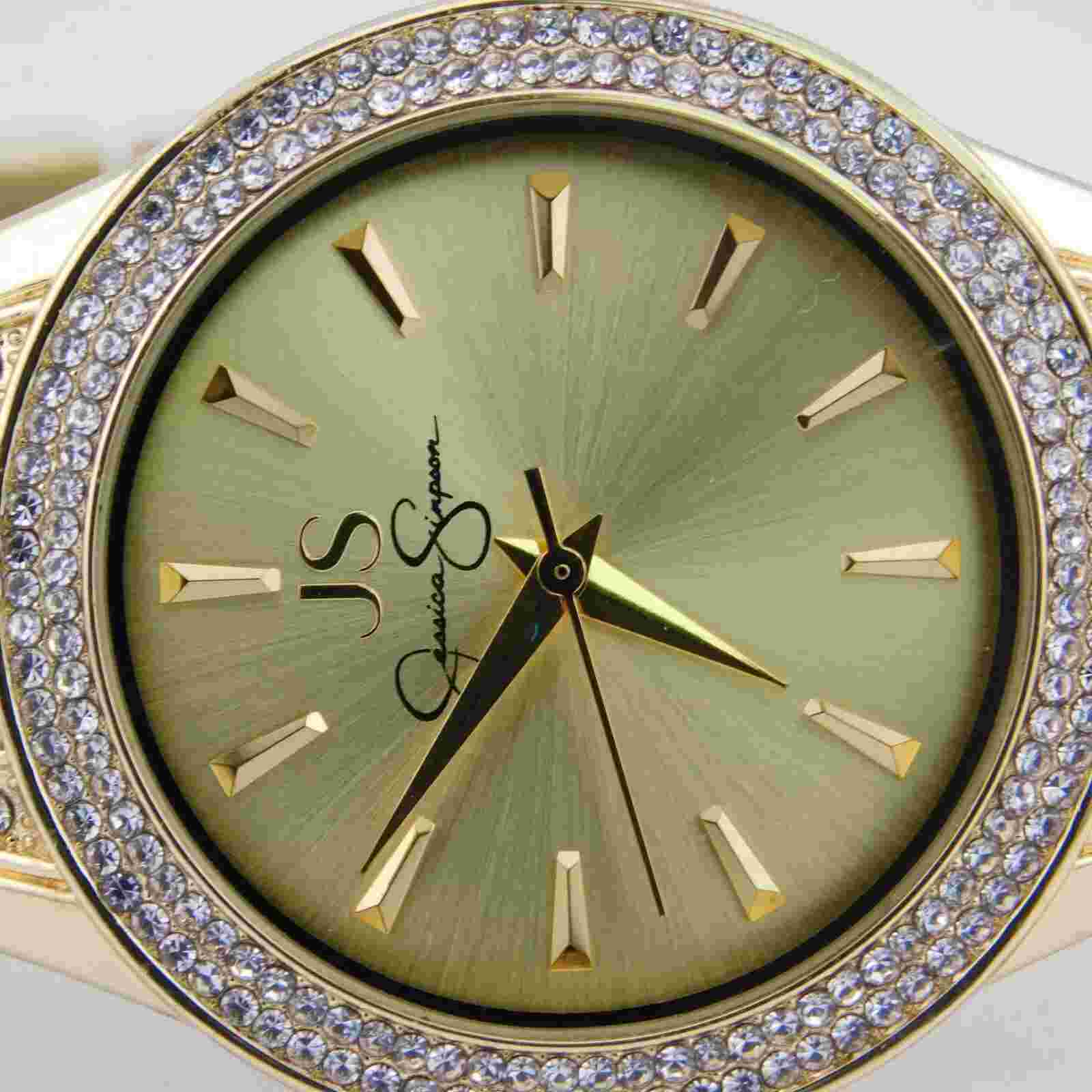 JS Jessica Simpson JWB0002GD Quartz Analog Women's Watch Sz. 7 1/2" New Battery
