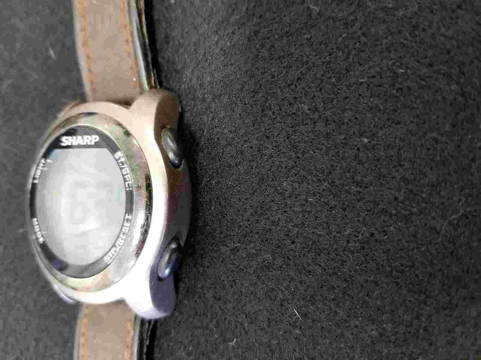 Sharp Digital Led Watch SHP27 056-DA50B Round Beveled Dial Vintage Men's