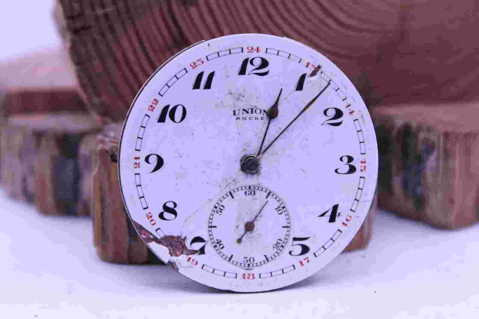 UNION ANCRE MEN'S POCKET WATCH MOVEMENT 42.8mm FOR REPAIR (FK)