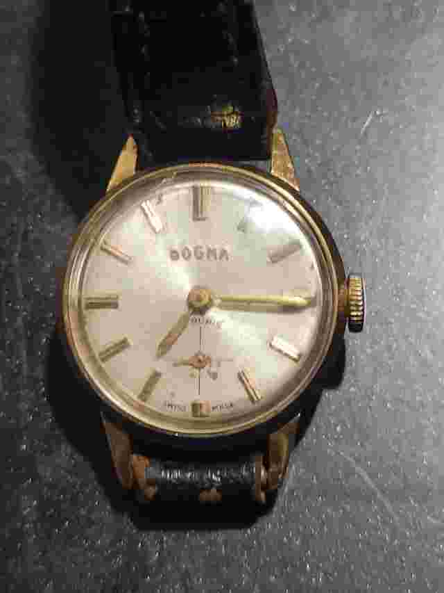 VINTAGE RARE SWISS BEAUTIFUL MECHANICAL LADIES RING WATCH "DOGMA"123401,  17J