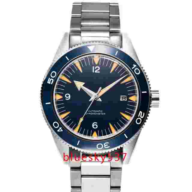 41mm black blue dial Sapphire Glass Japan NH35 Automatic Mens Watch CUSTOM LOGO