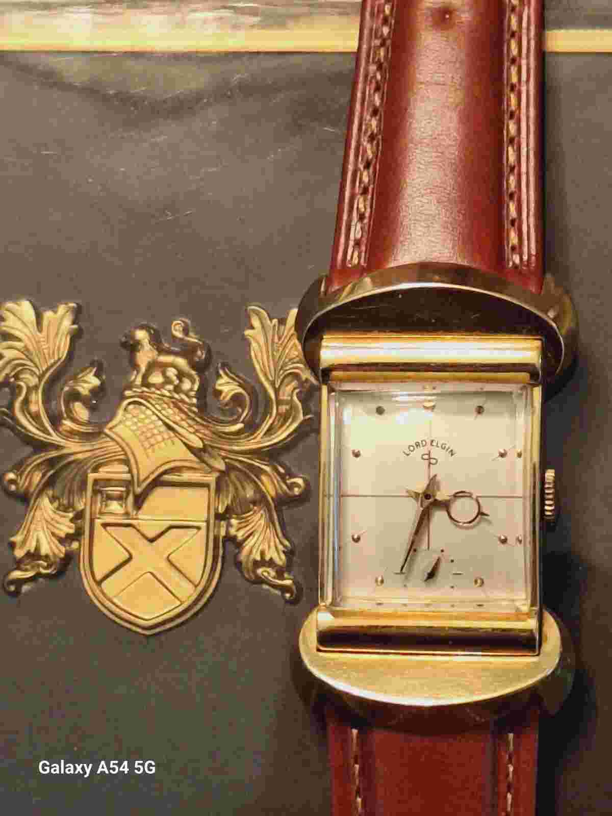 Men's EXTREMELY Rare Elgin 50 Million Wristwatch  in Solid 18k Gold