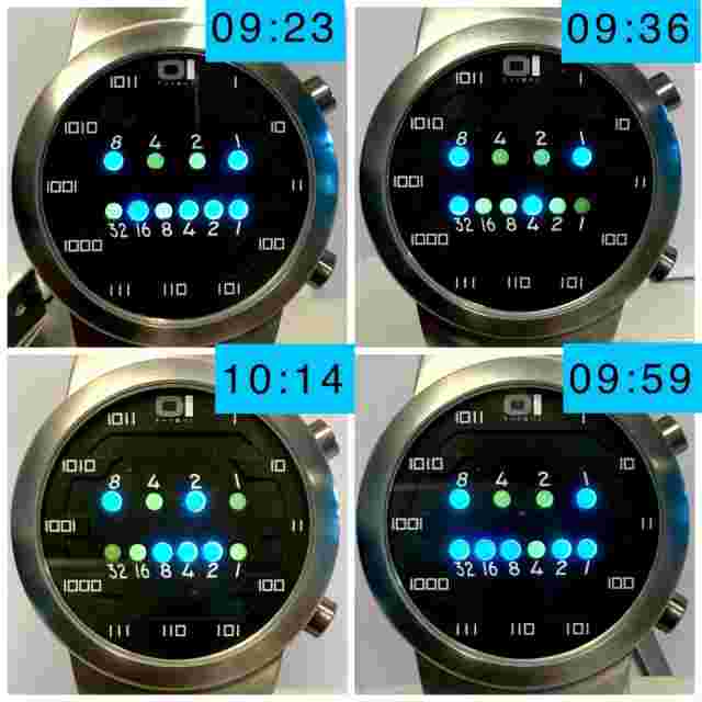 40mm Binary Time SAMUI MOON Silvertone Bracelet THE ONE Mens Digital Watch