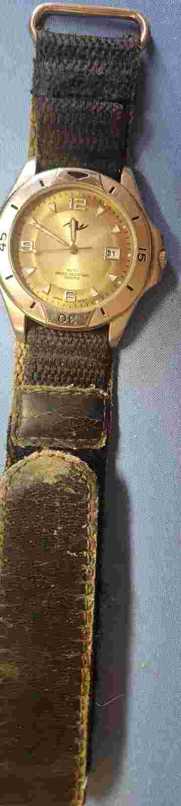 FREESTYLE ATHLETIC WORKS WATCH Bronze FACE;  Date Just; WR 100' WORKS!